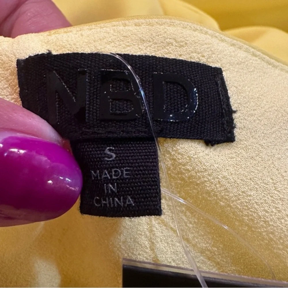 NBD Women's Greta Gown Cut Out Maxi Dress in Yeillow Size Small‎ NWT - Picture 9 of 11